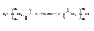 Poliéter terminado en polímero MS / dimetoxi (metil) sililmetilcarbamato
